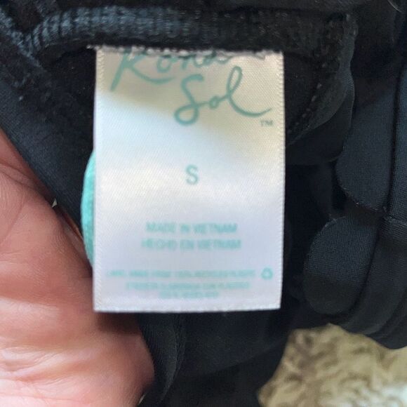 NWT Kona Sol One Piece Swimsuit Womens Tummy Control Ruched Black Small - Picture 11 of 16